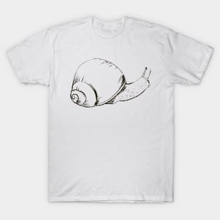 Escargot Snail Slug Lineart T-Shirt